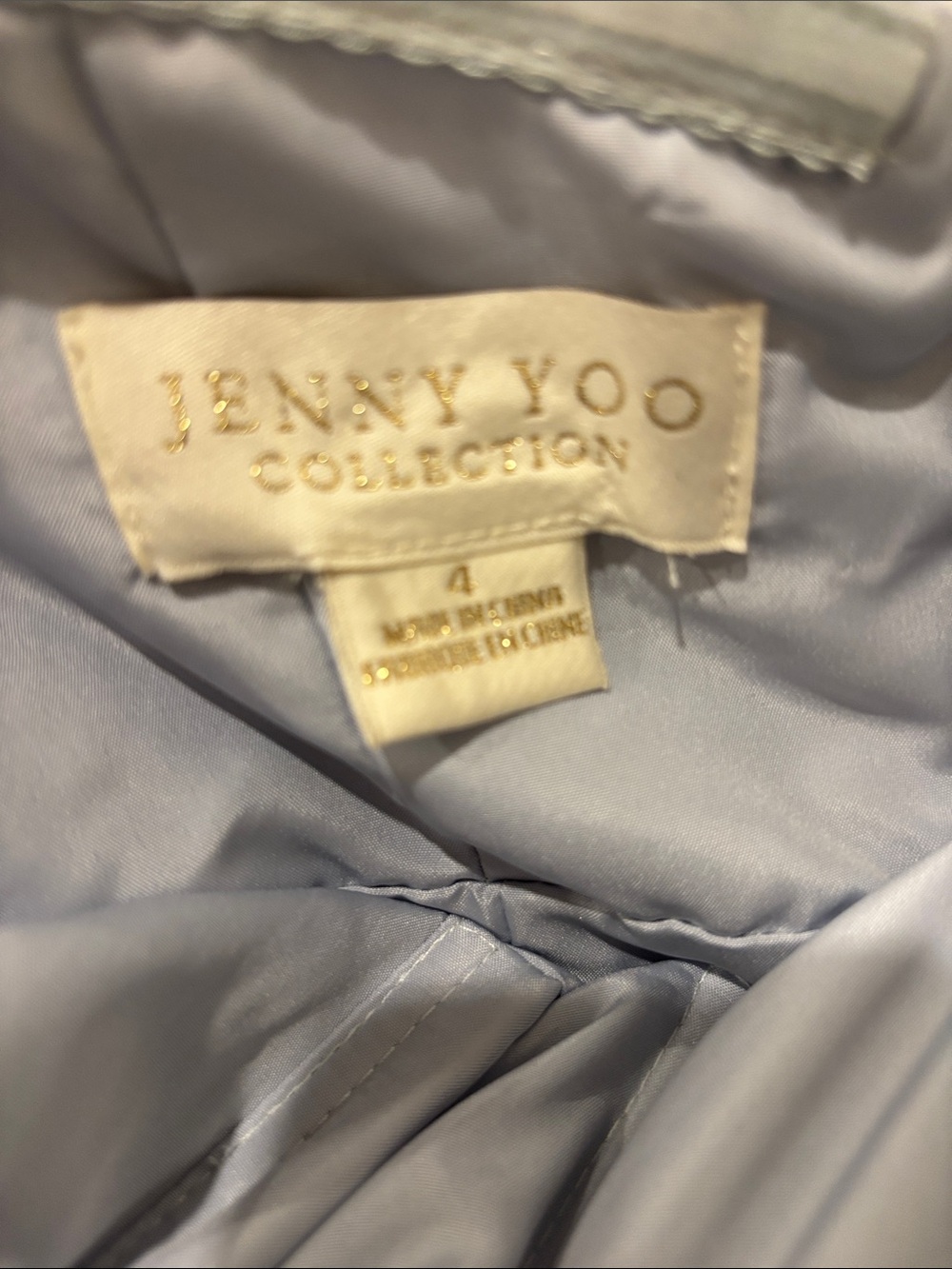 Jenny Yoo Light Blue strapless Annabelle tuille Satin Lined Dress size 4 - Picture 6 of 7